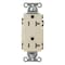 Hubbell Wiring Device-Kellems Straight Blade Receptacle, 5-20R, 20 A, 125V AC, 2 Pole, 3 Wire, Flush Mount, Grounded DR20LATR - alternate 3